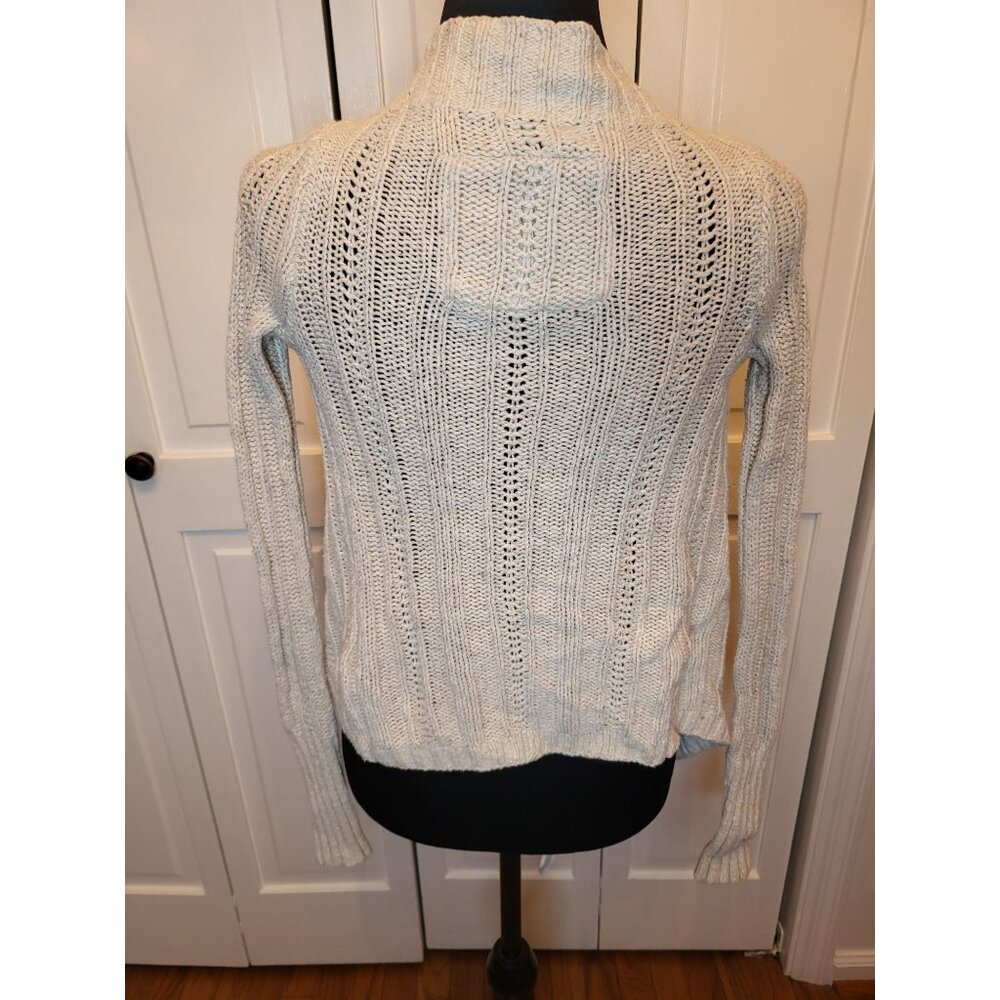 Abercrombie Oatmeal Open Cardigan S Neutral Minimal Cozy Cropped - Picture 2 of 7